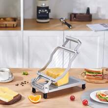 Cheese Slicer With Wire Cheese Cutter 0.39" And 0.78" Butter Cutter Cheese Slicer - Silver - View 9