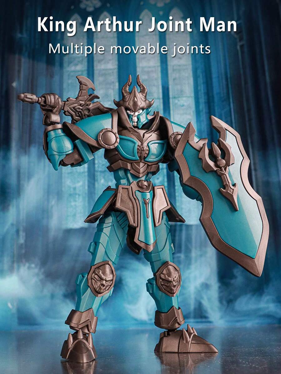 13 Movable Joints Arthur King Lich King Knight Robot Action Figure Assembling Toy Model, Gift For Boys