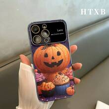Funda para teléfono con diseño de calabaza de Halloween electrochapada | AG Frosted con ventana grande 2 en 1 17 17 Pro 17 Pro 16 Pro 16 Pro 16 Plus 16 15 Pro 15 Pro 15 Plus 15 14 Pro 14 Pro 14 Plus 14 13 Pro 13 Pro 13 12 Pro 12 Pro 12 Series, Funda navideña, funda mate, resistente, diseño elegante, funda protectora, para entusiastas de la tecnología, para compradores navideños - Plateado - Ver 10