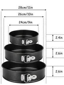 Set Of 6 Pieces Removable Cake Pans For Cakes - 3 件 - 查看 2
