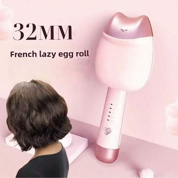 Mini Ferro de Ondular Fofo, Ferro de Ondular Portátil de Cerâmica e Turmalina de 32mm (1,25 Polegadas) com Três Controles de Temperatura, Ferramenta de Modelagem de Cachos