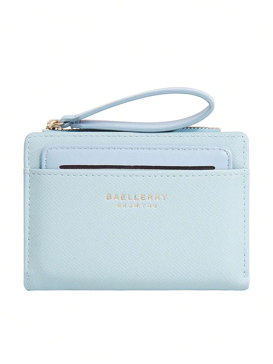 Cartera corta de mujer, estilo Ins de alta calidad, portacartas, cartera con cremallera de color contrastante para estudiantes, mujer, cartera mini, cartera de otoño, linda cartera pequeña, cartera de muñeca