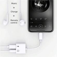 2-In-1 USB-C To Type-C + 3.5mm/Type-C Wired Adapter, Type-C Audio Cable Adapter Charging Adapter, Compatible With IPhone 17 16 15 Pro Max Plus, S25/S24/S23, - White - View 4