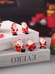 3pcs/5pcs/10pcs Mini Santa Claus Figurines, Cute Resin Statues, Christmas Decorations, Party Supplies, Miniature Landscape Decor, Home Decor, DIY Crafts Room Decor Winter Christmas Decorations Home Christmas Gifts Christmas Decor