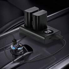 EDEKOY LP-E6 Charger For Canon LP-E6N LP-E6 Battery USB Dual Charger For Canon EOS R7, R6 R5 R 5DS 6D 7D 90D 80D 70D 60D 60DA 5D Mark IV 5D Mark III 5D Mark II 6D Mark II 7D Mark II Cameras - 兩個電池帶一個充電器 - 查看 8