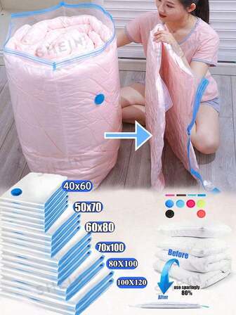 [Bolsas de almacenamiento ahorradoras de espacio] Bolsas de almacenamiento al vacío ahorradoras de espacio | Bolsa sellada al vacío para ropa, ropa de cama, almohadas, edredones, mantas Bolsas de almacenamiento al vacío Organizador de armario Bolsa de sellado Organizador de ropa plegable comprimido Bolsas de viaje grandes transparentes Sellador de vacío Bolsas para almohadas, ropa de cama, mantas Herramienta de almacenamiento doméstico Bolsas comprimidas al vacío Bolsas comprimidas al vacío transparentes