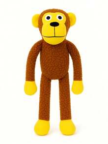Large Plush Monkey With Squeaker Dog Chew Toy Long Legs And Arms - Rust Brown - View 7