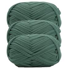 1/3pcs(100g/300g) Premium Polyester Crochet & Knitting Yarn, 30m/100g/Pc Length - Ideal For DIY Projects, T-Shirts, Slippers & Baskets,Fabric Strip Handmade Weaving Diy Bag, Toy, Shoe, Carpet, Organizing Basket Thread