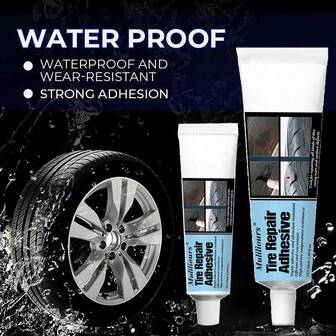 H4Cacle 黑色橡胶补胎胶 - 强力橡胶粘合剂轮胎穿孔修补套装 - 汽车维修工具防水耐热轮胎修补胶