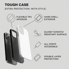 A Stylish Phone Case That Does Not Include A Lanyard Or Stand. Beige Zebra Print Phone Case - Durable, Drop-Proof, Waterproof, Glossy Finish, Stylish Abstract Rugged Case. - White - View 8