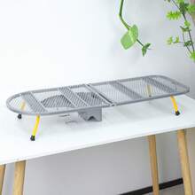 Tabla de planchar plegable premium con portaplancha, funda acolchada desmontable, montaje de pared y mini plancha portátil., Burro de Planchar Plegable Altura Ajustable - Gris - Ver 5