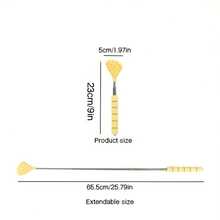 1支装宠物按摩刷，带可伸缩手柄，猫咪梳毛抓挠刷，宠物按摩梳 - 彩色 - 查看 6