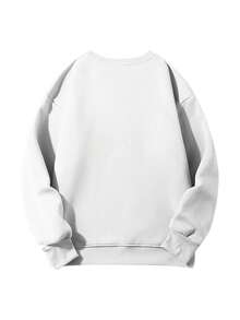 [Egg Tart Direction]Halloween Theme Cute Ghost Print Fashion Sweatshirt, Casual Crew Neck Long Sleeve Loose Comfortable Sweatshirt, Fun Halloween Gift, Women's Top 2025 - 查看 2