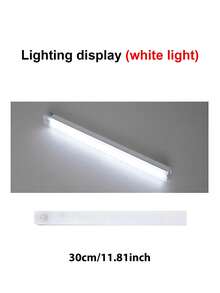 1pc USB Rechargeable LED Motion Sensor Light - Wireless, Three Tone Lighting, Warm/White Night Light For Kitchen, Closet, Hallway And Stairs, Room, Night Lighting, Computer Backlight, USB Gadget, USB Light Cabinet Lights