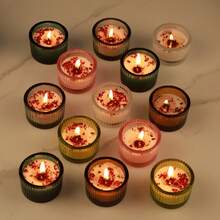 1/4pcs High-End Glass Aromatherapy Candle Set Gift Box, Made Of A Mixture Of Glass Wax, Soy Wax, And Beeswax, Suitable For Wedding Venues, Halloween Holiday Venues, Restaurants, Living Rooms, Yoga Studios, Meditation, Birthday Candles, Mother's Day Gifts, Valentine's Day Gifts, Birthday Gifts, Adult Gifts, Wedding Candles, Home Decoration, Room Decoration, Wedding Gifts, And Souvenirs