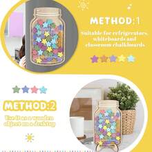 Magnetic Reward Jar, Star Jar Reward System, Behavior Management Classroom Tool, Home Classroom Student Reward Chart - Multicolor - View 5