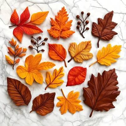 1pc 3D Leaf Candle Mold, 16 Cavity Autumn Leaf Silicone Mold Set, Resin Casting Mold, Handmade DIY Resin Crafts, Jewelry Casting, Polymer Clay, Epoxy Resin, Plaster, Birthday, Wedding, Christmas, Mother's Day, Valentine's Day, Thanksgiving Autumn Home Decor, Easy Demold