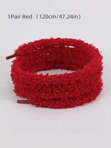 1双毛茸茸可爱INS风蕾丝休闲鞋带 - 彩色 - 查看 16