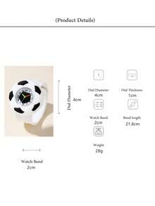 可爱足球图案石英儿童卡通拍击手表