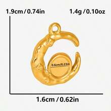 2 pezzi di ciondoli in acciaio inossidabile con forme assortite, inclusi rettangolo, ovale, goccia d'acqua, cuore, quadrato, per fai da te con resina, gocce d'olio, pietre, charms geometrici di alta qualità per la realizzazione di gioielli e decorazioni casual quotidiane