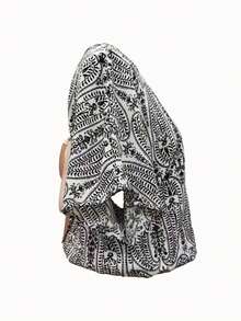 Camisa de mujer con ajuste holgado y estampado geométrico - Multicolor - Ver 8