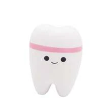 1/2/4 Pieces Jumbo Tooth Slow Rising Fake Tooth Anxiety Relieve Toy Dental Toys Dental Assistant Gifts For Stress Relief Teens, Adults(Classic)