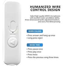 Type-C Wired Earbuds For Apple For Iphone 16/15, For IPad, And For Samsung - In-Ear Design With High-Quality Sound, Button Control, Noise Cancellation, USB Charging, Compatible With Multiple Devices, Earbud Headphones, Device Compatibility, Sleek Earbuds, Durable Earbuds, Wireles Earphone, Earbud Wireles, Headphone, Earbud, Earphone - 白色 - 查看 6