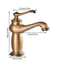 1pc Genie Lamp Style Short Vintage Copper Faucet, Middle Eastern Decor Copper Bathroom Sink Faucet, Decorative Copper Faucet Suitable For Both Hot And Cold Water