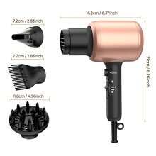 UKLISS Secador de pelo de alta potencia retro, para uso en salón y hogar, secado rápido, aire frío y caliente