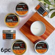 1pc/2pcs/4pcs/6pcs Outdoor Camping Survival Emergency Candles, 24-Hour Burn Time, Smokeless, Vegetable Soy Wax, Suitable For Power Outage, Camping, Earthquake, Disaster Relief, Birthday Party - Multicolor - View 12