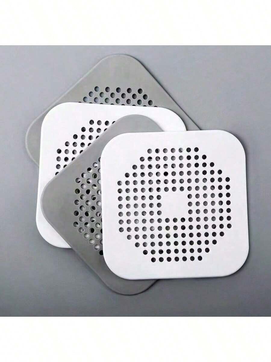 Upgraded Thick Silicone Drain Cover, Anti-Odor & Clogging, Bathroom Drain Hair Catcher Filter, Suction Cup Drain Sticker, No Drilling Required, Easy To Clean