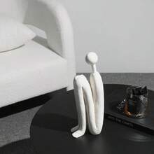 Decorative Bookends For ShelvesBookends For Heavy Books Resinous Thinker StatueBook Shelf DecorModern Creative Office Company Bookends Ornament Decorations - Màu đồng - Xem 3