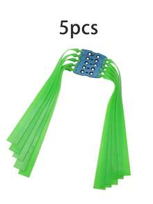 5/10/15 piezas Equipo de caza al aire libre Bandas de goma verdes de 1.0 mm, Bolsa de cuero para posicionar el fondo de la olla, Bandas de goma planas con taper 2012 para reondas, Material de látex natural con alta elasticidad y tensión fuerte, Accesorios para tirachinas, Esenciales para el tiro con tirachinas, Adecuado para actividades recreativas al aire libre
