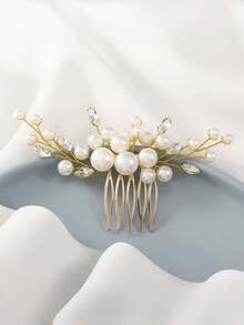 1pc Peacock Tail Hair Accessory, New Minimalist Retro National Style Alloy Peacock Tail Side Comb, Women Bridal Updo Hair Decor, Gift For All Seasons, Combs, Haircomb