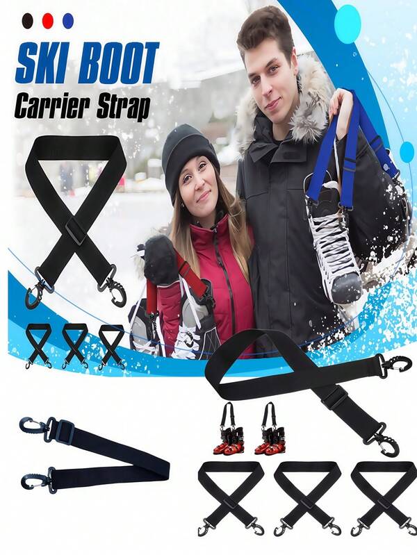 1pc Snow Boot Storage Shoulder Strap, Roller Skating Shoe Storage Shoulder Strap, Roller Skating Shoe Storage Shoulder Strap, Cross-Border Skiing Shoe Handle, Ski Boot Back Strap. This Design Is For Carrying Ski Boots/Skating Shoes/Roller Skates On Your Shoulders, Freeing Your Hands. You No Longer Have To Worry About Carrying The Boots.