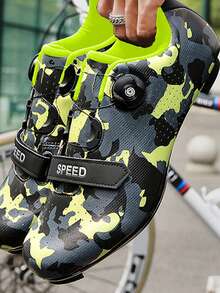 Zapatos de ciclismo profesionales SPD unisex compatibles con Peloton Indoor Road Bike. Zapatos para hombres y mujeres que se pueden ajustar con clips de zapato triangulares para pedales exteriores, antideslizantes y resistentes al desgaste, ligeros y cómodos