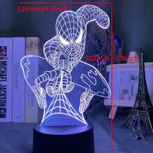 Disney Marvel Hero Spider Man 3D Night Light 3D Illusion Table Lamp Kids Bedroom Decorations Funny Anime Movie Stuff Creative Gift For Boys And Girls Spider Man Fans Birthday Christmas Gift For Son Grandson Anime Stuff Anime Goods Merch Table Lamp Night Lamp