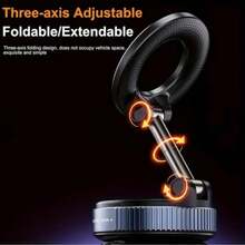 Vakuum Magnetische Handyhalterung, faltbare Saugnapf Autohalterung, 360° drehbare magnetische Halterung, kompatibel mit Autos, Fitnessstudios, Spiegeln, glatten Oberflächen, universell passend für Smartphones, sicher und stabil, einfach zu installieren, ideal für tägliche Fahrten, Reisen, Familienurlaub, Weihnachtsgeschenk, modisches Auto-Zubehör, perfekt für Weihnachten, Thanksgiving, Schulanfang, verbessert Autoinneres, platzsparende Lösung, beliebt bei Fahrern, Studenten, Geschenk für Freunde, Familie.