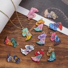 50/30/10 buc cizme de cowboy western mixte, pălării, pandantive, decor cu imprimeu vintage, potrivit pentru brățări, coliere, brelocuri, accesorii pentru cercei în stil boho DIY