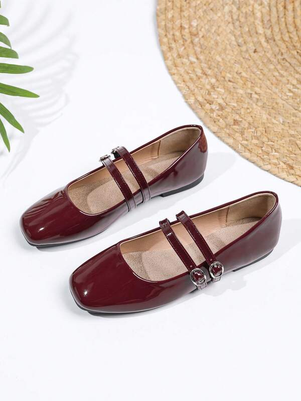 Bailarinas vintage de mujer con doble correa tipo Mary Jane, aptas para todas las estaciones