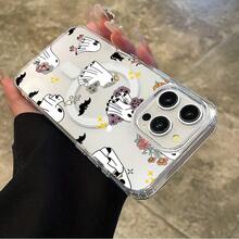 Transparent Phone Case With Large Hole For Halloween With Magnetic Ring Compatible With IPhone 17 Air/16 15 14 13 12 Pro Max 16 15 14 - 無色 - 查看 2