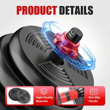 Adjustable Dumbbell Set,44lbs Free Weights Set, 3 In 1 Weight Set Used As Dumbbell, Barbell, Push Up Stand, Fitness Exercise For Home Gym Suitable Men/Women - QUẠT-44POUNDS - Xem 5