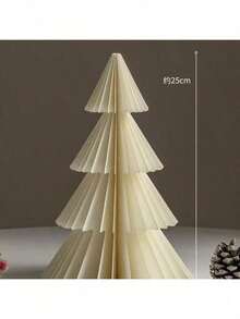 Juego de 3 piezas de decoración de escritorio de árbol de Navidad de papel en forma de panal 3D, bola de flores de papel 2025 para decoración de centro del hogar, oficina, cocina, fiesta festiva, decoración multifuncional para boda, cumpleaños y actividades estacionales, decoración de mesa para fiesta de Año Nuevo