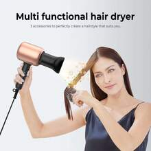 UKLISS Secador de pelo de alta potencia retro, para uso en salón y hogar, secado rápido, aire frío y caliente