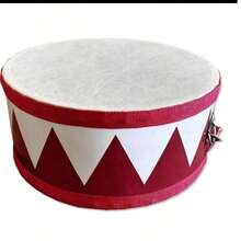 6/8-Inch Wooden Drum Set With Adjustable Strap, 2 Drumsticks, And Musical Sensory Experience - Perfect Gift - Multicolor - View 6