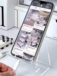 Set Of Acrylic Phone Holder, Transparent Phone Holder, Suitable For Desktop Phone Base, Transparent Phone Holder Compatible With Major Brands Of Phones