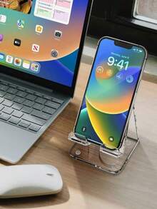 Set Of Acrylic Phone Holder, Transparent Phone Holder, Suitable For Desktop Phone Base, Transparent Phone Holder Compatible With Major Brands Of Phones