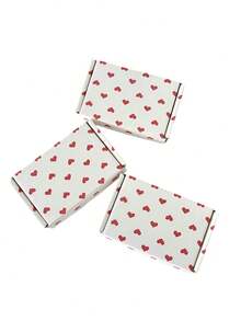 10pieces Pink Heart-Shaped Gift Boxes For Weddings, Fresh And Elegant Theme With Heart And Bow Elements,Birthdays, And Parties, Printed In Cute Corrugated Cardboard Boxes, Colorful Airplane Boxes, Pink Packaging Boxes, Armor Accessories, Card Delivery Boxes, And Paper Packaging Boxes - Multicolor - View 8