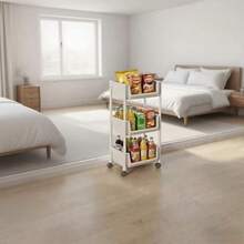 1pc Movable Utility Cart, Multi-Tier Storage Rack For Snacks, Fruits & Vegetables, Home/Kitchen Use