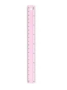1pc/4pcs Of High-Quality Metal Aluminum Ruler - 15/20/30 Cm Available, Office Measuring Drawing Stationery, Student Supplies Ruler - Pink - View 11